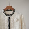 西子/白山茶马海毛羊毛绒机器华夫格针织开衫/WTHJ176 商品缩略图1