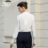 AD2024早春新款衬衫女新中式上衣时尚通勤白色衬衫内搭长袖工作服 商品缩略图4