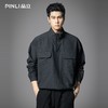 PINLI品立2025秋季新款半拉链立领卫衣美式潮牌宽松休闲男士上衣B253109103 商品缩略图0