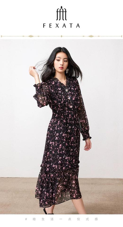 3楼FEXATA服饰(新百购)  浪漫碎花雪纺连衣裙 商品图4
