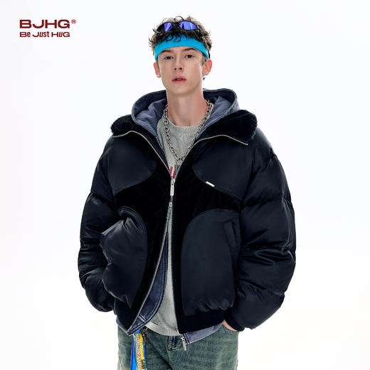 BJHG不计后果羽绒服男款冬季新款加厚外套情侣灯芯绒翻领防寒服女 商品图3