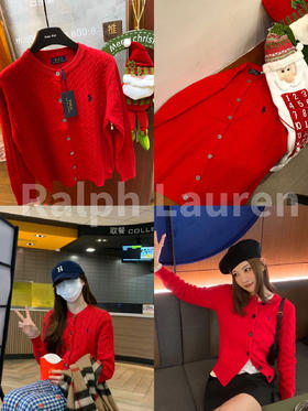 RL拉夫红色一见钟情！新年红针织打底衫！圆领款&开衫款可选！