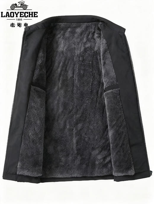 【大牌清仓！!】香港老爷车LAOYECHE 牛奶丝加绒加厚夹克男士冬装 商务休闲免烫抗皱防风外套 清仓特价 商品图1
