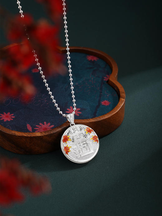 子佩集S990银【长沙枫景】套链项链【DSDZ008】纯银花丝珐琅彩大师工坊原创作品2510 商品图2