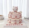 多款式~甜美复古粉色kitty卡通蛋糕-低糖处理无添加 商品缩略图0