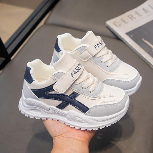 【细腻有质感，时尚百搭！】儿童鞋皮面春季 2025新款 男童童鞋运动鞋 防滑软底女孩老爹鞋中大童。hb 商品图5