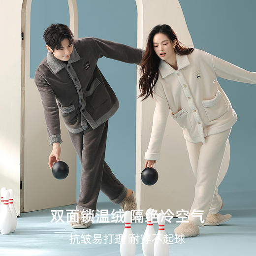 【米菲一体绒】自然醒「初见心动」情侣睡衣冬季加厚保暖家居服套装可外穿JLM 商品图4