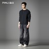 PINLI品立春季新款美式洗水破洞牛仔裤男士宽松直筒休闲长裤GD253116137 商品缩略图1