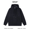 SDSA男士秋冬新款痞帅男装韩版时尚绒毛波浪线抽绳连帽卫衣百搭潮 商品缩略图1