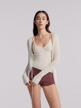 Her Senses｜时装 12WCD30K1 系带开衫 [ 奶油白WH08 ]