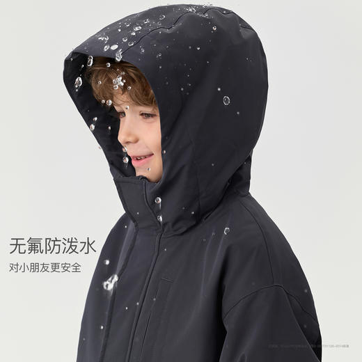【无氟防泼水】马克珍妮男童轻盈防护夹棉软壳外套2025年秋装新款551235 商品图2