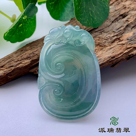 派瑞翡翠 翡翠挂件 糯冰 浅蓝 商品图1