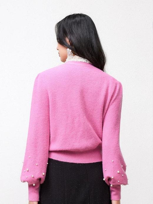 3楼FEXATA服饰(新百)     法式粉钻花簇针织开衫 商品图3