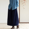 牧衣游原创 绒感纯棉净色半身裙冬柔软舒适保暖百搭A字半裙 无束 商品缩略图0