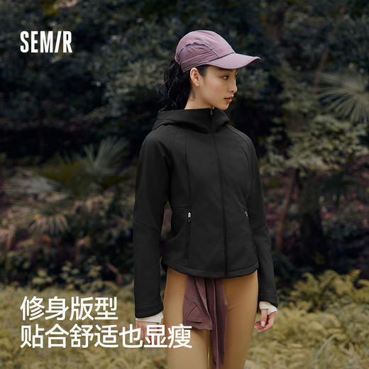 都市护身服|森马外套女冬三防防风修身摇粒绒夹克2025新款软壳衣 商品图1