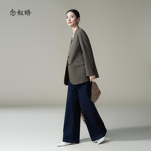 【商场同款】CNT4887“静奢牛仔裤” 复古原色牛仔 有质感 显瘦不挑人 直筒版型  后腰松紧 宽松舒适 商品图4