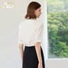 AD白色领结气质极简衬衫女2025新款休闲百搭通勤OL职业上班短袖 商品缩略图4