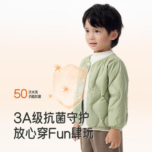 英氏儿童羽绒服轻薄款校服神器冬季男童女童冬装宝宝外套内胆保暖超韧绒 商品图3