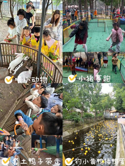 双流【归原亲子农场】吃玩一天，一价全包，烤肉/汤锅午餐，喂小动物，蔬菜采摘，小猪赛跑，套鸭子，钓小黄鸭，疯狂挖土豆，9+亲子互动体验活动，当天活动奖品可免费带回家。 商品图1