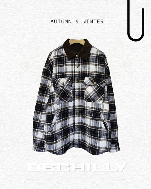 549373480格纹衬衫外套棉服 商品图0