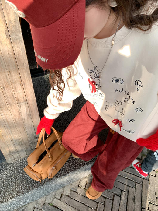 【179元任选2件】最后一波现货！杏色字母刺绣卫衣 商品图9