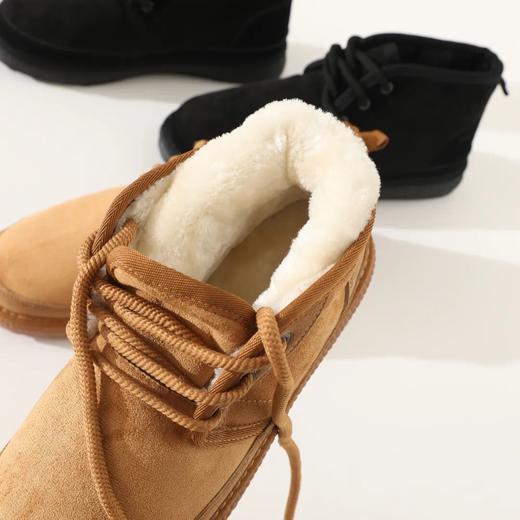 仿皮毛一体冬季新品男士加绒加厚防滑工装雪地靴 商品图3