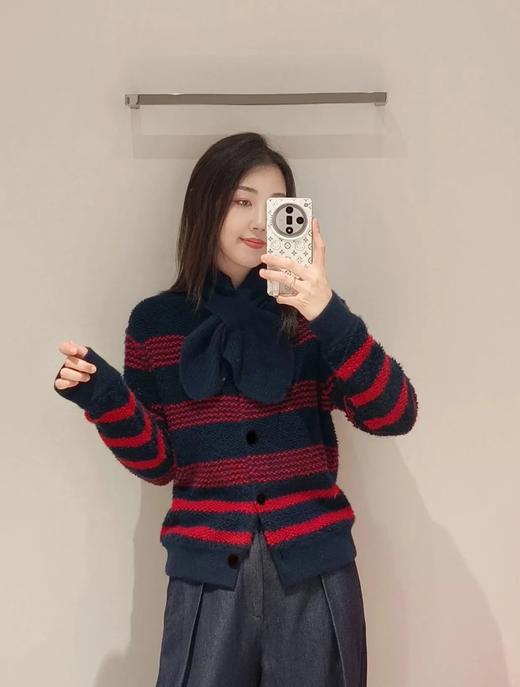 【高品质私服】【复古撞色条纹针织开衫】甄选100%羊毛，触感细腻且带有一定的厚度，具有良好的弹性和透气性【无标出货 介意慎拍】WD 商品图2