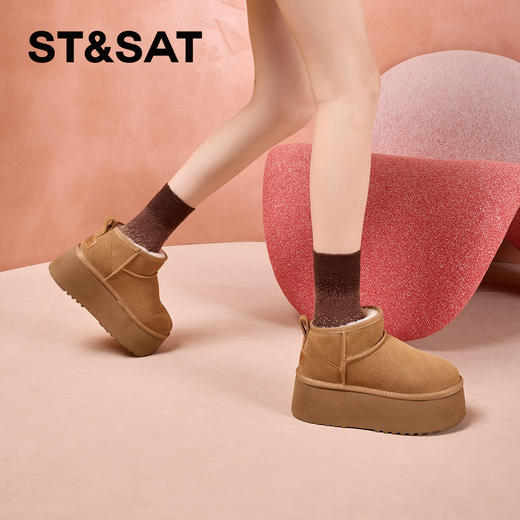星期六时尚经典款百搭雪地靴SS34118P8L 商品图2