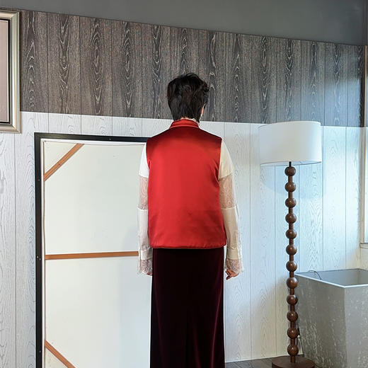 ST.SANLI【成衣系列】新中式亲子手工钉花系列薄棉马甲GA325R06 商品图4