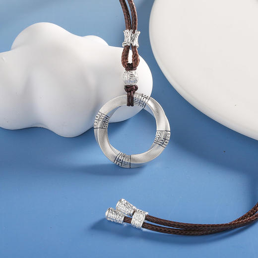 【宏艺珠宝】福字乌斯环·足银挂坠 商品图2