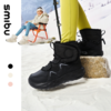 *SMIBU儿童2025冬季新款0压感系列加绒加厚保暖防滑魔术贴雪地靴Z44FY3701 商品缩略图0