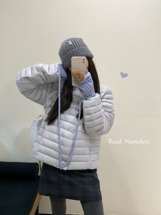 Read Nameless /排骨羽绒服蓝色+白色雪花木耳边打底衫+蓝色格子裙 2025/11/1 商品图4