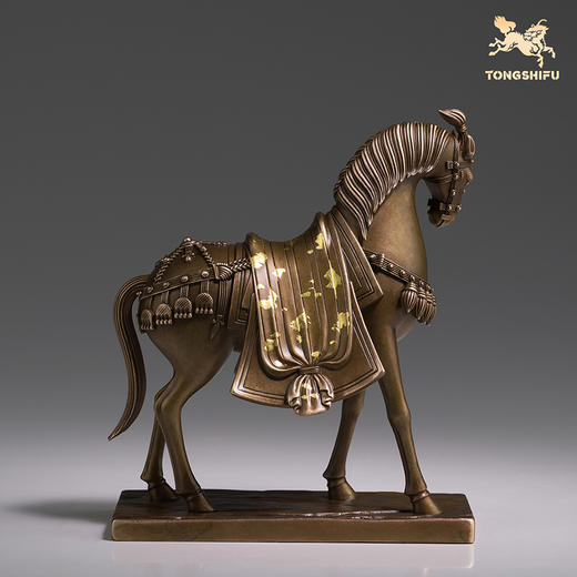 铜师傅《吉祥骏马》客厅桌面铜马摆件 家居装饰开业马到成功摆件 商品图4