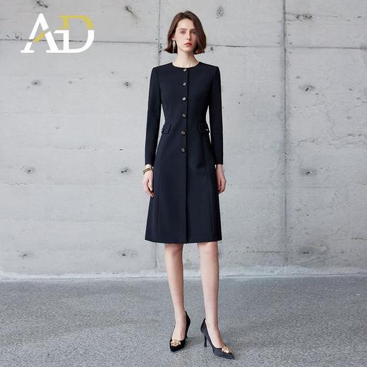 AD2024秋季新款格雷系修身通勤西装连衣裙a字裙女御姐范职业裙子 商品图1