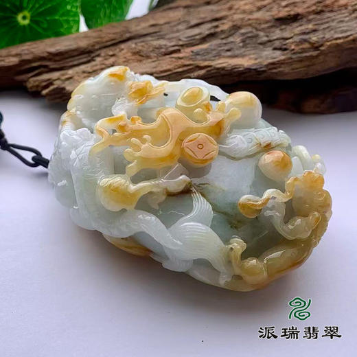 派瑞翡翠 翡翠手把件 糯种 黄翡 商品图3