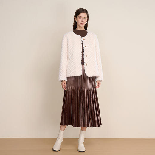 EITIE爱特爱白色短款时尚2025冬季新款保暖外套D2503929 商品图1