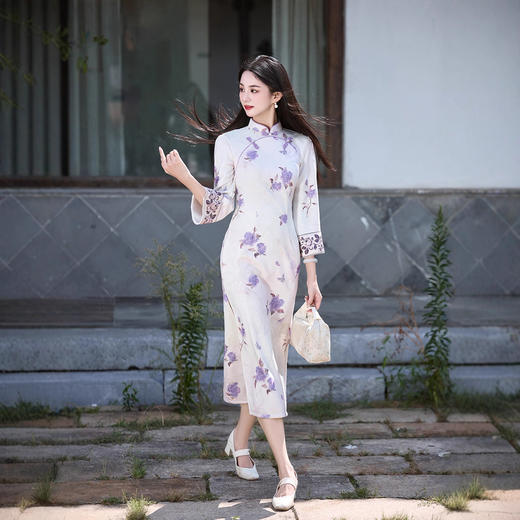 时尚改良年轻少女款旗袍，宽松版日常可穿旗袍连衣裙LJX-854 商品图0