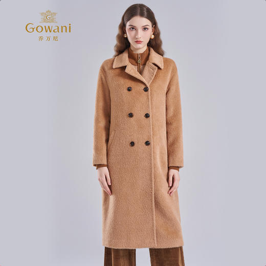【羊驼毛】乔万尼秋冬新款大衣重磅羊驼毛高级保暖显瘦长款EI4A559 商品图1