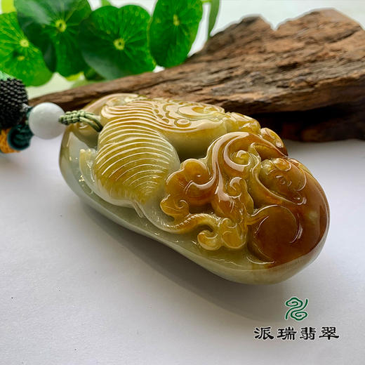 派瑞翡翠 翡翠手把件 糯种 红翡 商品图1