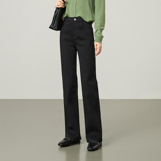 【薄绒-窄版-直筒牛仔】逸阳秋冬不易褪色底磨毛显瘦高弹舒适窄版直筒裤长裤7200 商品图6