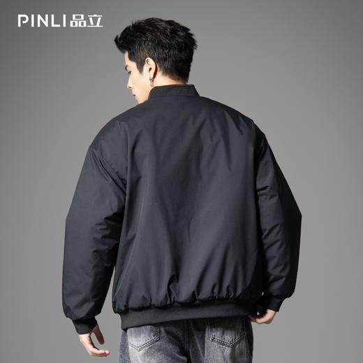 PINLI品立2025冬季新款男士宽松抗皱棒球领短款棉服棉衣茄克外套GD253105165 商品图2