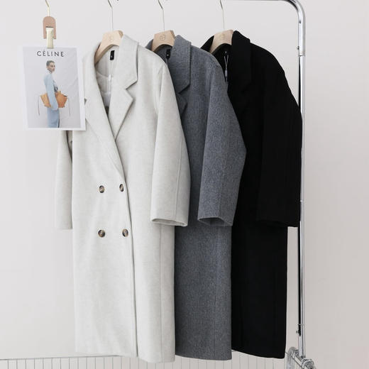 【双面毛呢羊毛长款大衣】mn16经典版型 利落剪裁线条 手感软糯舒适 专柜品质 商品图0