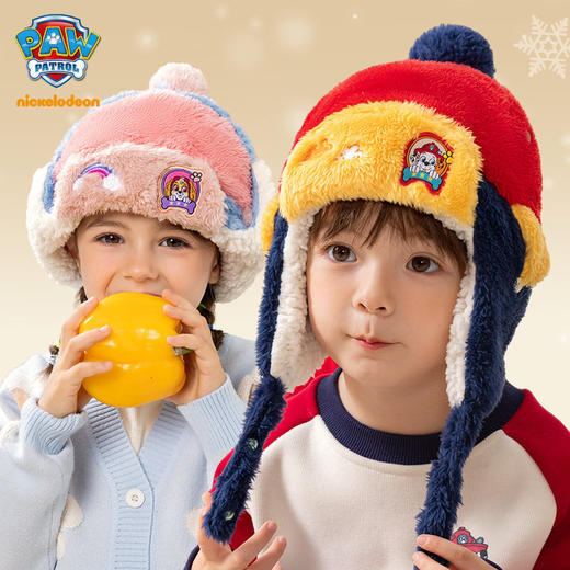 汪汪队儿童帽子冬宝宝雷锋帽男女童小孩韩版加绒保暖护耳帽亲子款 商品图1
