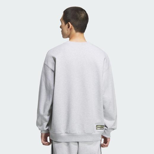 Adidas阿迪达斯SWEAT CREW男子 毛圈布格纹印花运动宽松卫衣套头衫KC0117 商品图1