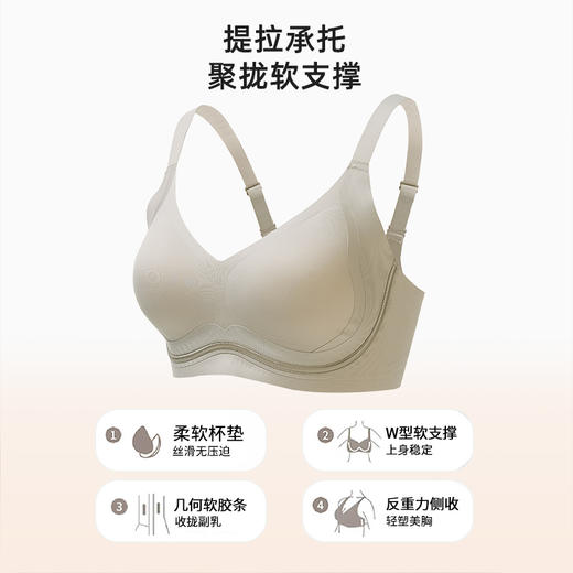 ALDOLA/雅黛俪调整型文胸大胸显小收副乳防下垂光面无痕美背胸罩 商品图1