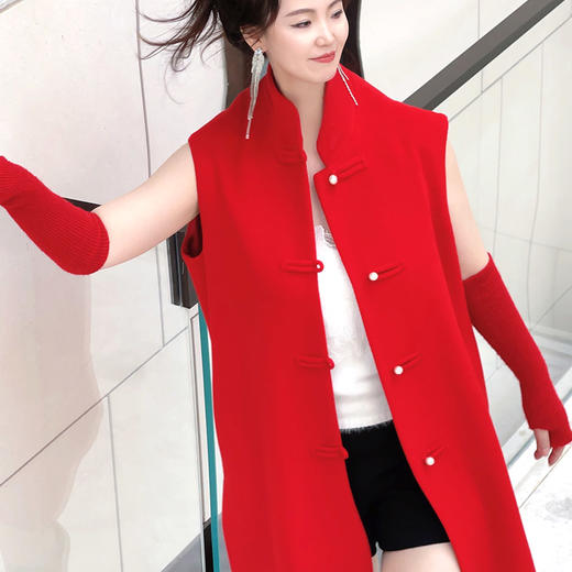 ST.SANLI【定制系列】新中式立领盘扣马甲GA122D25 商品图0