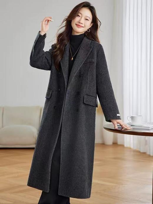 恒源祥！！澳洲超细羊毛长款双面尼大衣-喜出 商品图1