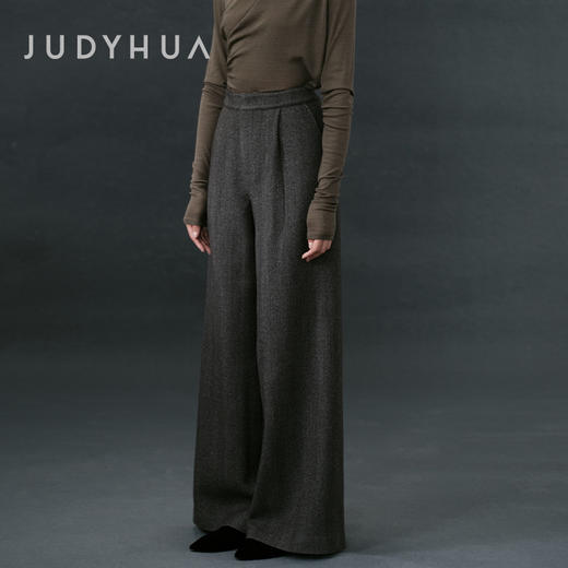 JUDYHUA 凝望系列羊毛直筒裤 商品图1