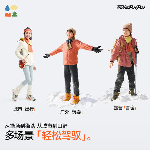 【儿童拼色抓绒围巾】森林棠25冬季64053259“电跑跑”时尚撞色拼接抗静电保暖围巾   1128开团 商品图4