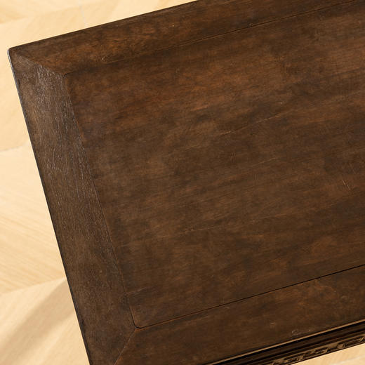 清	紫檀束腰马蹄腿夔龙纹条桌 商品图4